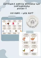 Vorschau - Spiele - Rationale Zahlen addieren und subtrahieren - Ich habe, wer hat? Niveau 1 - Deckblatt