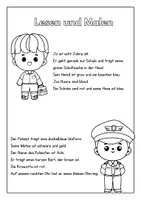 Vorschau - Arbeitsblätter - FREEBIE: Lese Mal Blatt für 1. Klasse und DAZ DAF - Seite 2