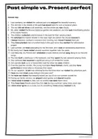 Vista previa - Hojas de trabajo - Past simple vs. Present perfect Worksheet - página 1