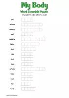 Vista previa - Hojas de trabajo - My Body / Body Parts, Worksheet - página 3
