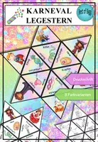 Vorschau - Spiele - Legestern Wortschatz Fasching DaF DaZ A1 A2 - Deckblatt