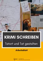 Vorschau - Arbeitsblätter - Kriminalliteratur: Krimi schreiben - Tatort und Tat erstellen - Deckblatt