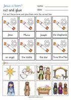 anteprima - Esercizi - the Christmas story worksheets English vocabulary inglese - Pagina 1