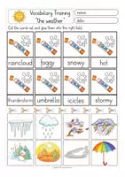 anteprima - Esercizi - the weather worksheets English vocabulary inglese - Pagina 3