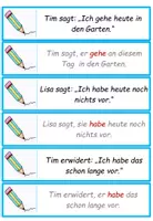 Vorschau - Aufgabenkarten - DaF / DaZ Englisch: indirekte Rede - Übungskarten - Seite 2
