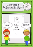Vorschau - Arbeitsblätter - SU Das Datum und der Kalender ABs - Deckblatt
