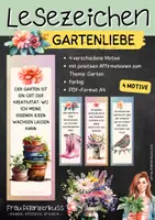 Vorschau - Mal- und Bastelvorlagen - Gartenliebe: Lesezeichen mit zauberhaften positiven Sprüchen - Deckblatt