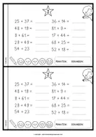Vorschau - Arbeitsblätter - Mathe-Flitzer | Addition ZR 100 mit ZÜ | Rechentempo-Training - Seite 3
