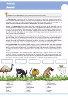 Vorschau - Arbeitsblätter - Australian Animals - Reading & Speaking (mit PowerPoint und Lösungen) - Seite 1