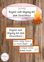 Vorschau - Experimente - Aushang: Regeln zum Umgang mit dem Streichholz - Deckblatt