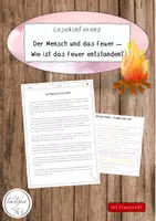 Vorschau - Arbeitsblätter - Lesekonferenz mit Präsentation: Wie ist das Feuer entstanden? - Deckblatt