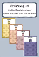 Vorschau - Aufgabenkarten - Einführung 1x1 Reihen - Station Ergebnisse legen - Deckblatt