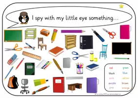 Vorschau - Spiele - Sprachspiel - I spy with my little eye something... (school) - Seite 2