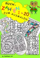 Vorschau - Mal- und Bastelvorlagen - Such-Buchstaben und Such-Zahlen Ausmalbilder-Bundle - Seite 1