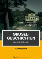 Vorschau - Arbeitsblätter - Gruselgeschichten: Schreibhilfe; Spannungsbogen #halloween - Deckblatt