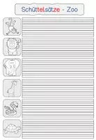Vorschau - Arbeitsblätter - Schüttelsätze Zoo in Silbenschrift/Druckschrift - Seite 3