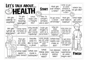 anteprima - Esercizi - health English speaking game gioco inglese - Pagina 2