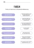 Vorschau - Arbeitsblätter - Fabeln - Sprichwörter und ihre Bedeutungen - Deckblatt