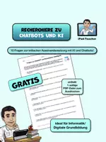 Vorschau - Arbeitsblätter - Digitale Bildung: Fragen zu ChatGPT und KI (PDF) - Deckblatt