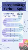 Vorschau - Arbeitsblätter - Spielbrett - unregelmäßige Verben - Deckblatt