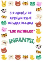 Vista previa - Unidades / Secuencias / Situaciones de Aprendizaje - SITUACIÓN DE APRENDIZAJE DESARROLLADA - ANIMALES -INFANTIL - Portada