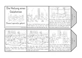 Vorschau - Stundenentwürfe - Jesus heilt den Gelähmten Bibel Religion LEPORELLO - Seite 1