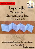 Vorschau - Unterrichtsreihen - Sturmstillung Wunder Jesu Bibel Religion LEPORELLO - Deckblatt