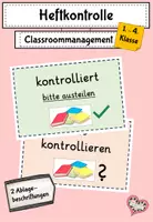 Vorschau - Poster - Beschriftung Ablage Heftkontrolle Arbeitsblattkontrolle + Ausgabe - Deckblatt