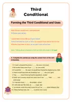 Vorschau - Arbeitsblätter - Third Conditional Worksheet Pack - Seite 1