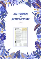 Vorschau - Arbeitsblätter - Die Zeitformen im Aktiv und Passiv - Deckblatt