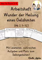 Vorschau - Stundenentwürfe - Heilung eines Gelähmten Religion Wunder Jesu ARBEITSHEFT - Deckblatt