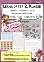 Vorschau - Arbeitsblätter - Lernwörter 2. Klasse - Rätsel-Spiele-Festigung - LRS - Teil 2 - Deckblatt
