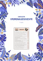 Vorschau - Arbeitsblätter - Checkliste Kriminalgeschichte - Deckblatt