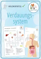 Vorschau - Arbeitsblätter - Verdauungssystem – Kreuzworträtsel - Deckblatt
