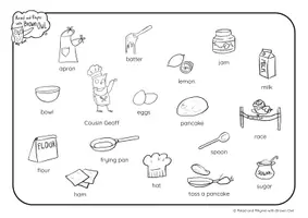 anteprima - Esercizi - Brown Owl and the Pancake Mix - PICTURE DICTIONARY WORDMATS - Pagina 2