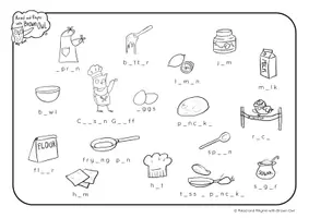 anteprima - Esercizi - Brown Owl and the Pancake Mix - PICTURE DICTIONARY WORDMATS - Pagina 3