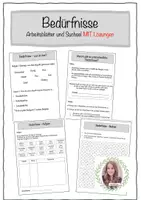 Vorschau - Stundenentwürfe - WBS - "Bedürfnisse" (Kl. 7 - 9) - Deckblatt