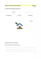 Vorschau - Arbeitsblätter - Wohnen: Wortschatz- und Grammatikübungen A1 - Deckblatt