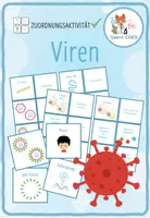 Vorschau - Spiele - Virus / Viren – Paare Finden Spiel / Zuordnungsaktivität - Deckblatt