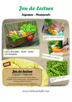 Aperçu - Jeux - Jeu de lecture - Légumes - Majuscule - Page de couverture