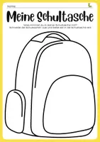 Vorschau - Arbeitsblätter - Meine Schultasche - Schneideübung 🌟✂️ - Deckblatt