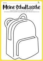 Vorschau - Arbeitsblätter - Meine Schultasche - Schneideübung 🌟✂️ - Seite 1