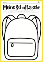 Vorschau - Arbeitsblätter - Meine Schultasche - Schneideübung 🌟✂️ - Seite 2