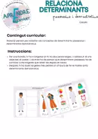 Vista previa - Refuerzo / NEE / Materiales de apoyo - DETERMINANTS -possessius i demostratius - Portada