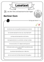 Vorschau - Arbeitsblätter - Leseverständnis - Berliner Dom + Lösungen - Seite 2