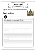 Vorschau - Arbeitsblätter - Leseverständnis - Berliner Dom + Lösungen - Seite 3