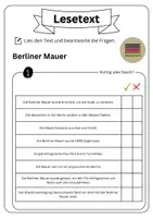 Vorschau - Arbeitsblätter - Leseverständnis - Berliner Mauer + Lösungen - Seite 2