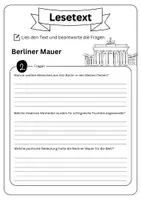 Vorschau - Arbeitsblätter - Leseverständnis - Berliner Mauer + Lösungen - Seite 3