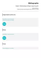 Aperçu - Cartes / Images - Anglais : Mathématiques bilingue | pages de garde - Page 1