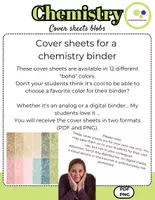 Vorschau - Mal- und Bastelvorlagen - Englisch: bilingual Chemie | 12 Deckblätter | Chemiehefter - Seite 2